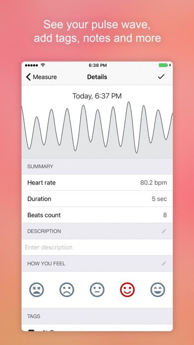 Heart rate monitor - Pulse screenshot 3