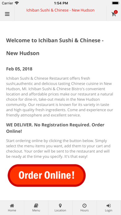 How to cancel & delete Ichiban Sushi New Hudson from iphone & ipad 1