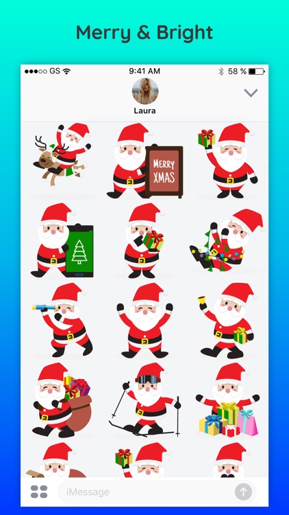 Santa Claus Chat Xmas Sticker