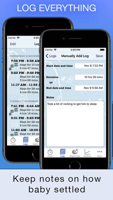 Baby Sleep Timer - Record & analyse your baby's sleep schedule & routine Screenshot 3