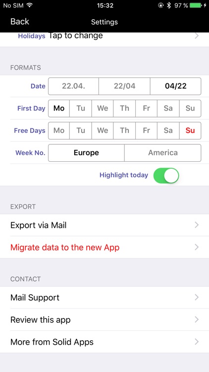 Holiday and Vacation Calendar