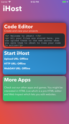 iHost - HTML Live screenshot 1