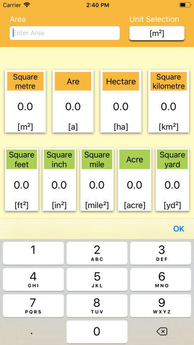 Screenshot #2 pour Area-Unit Converter