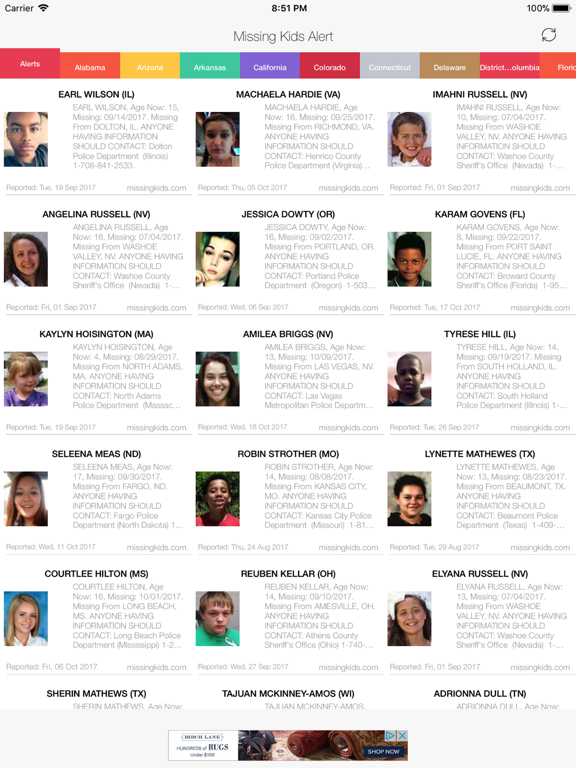 Screenshot #5 pour Missing Kids Alert