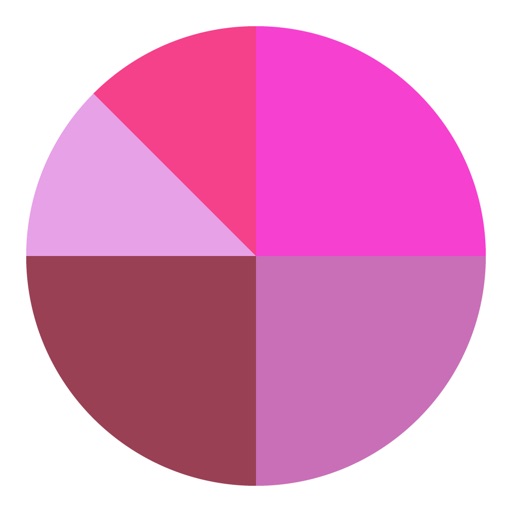 Segments magenta series icon