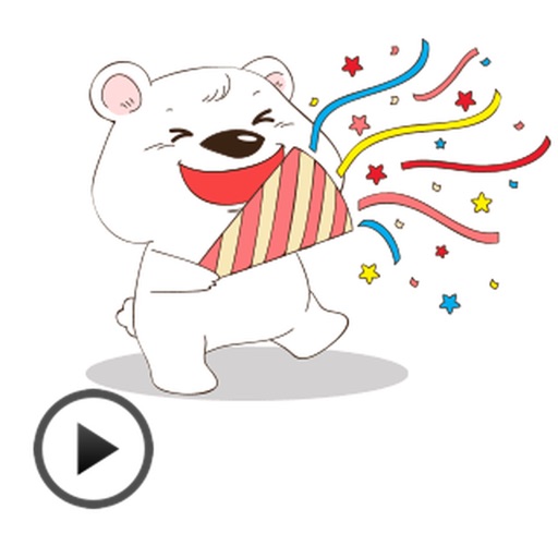 Animated Polar Bear Sticker