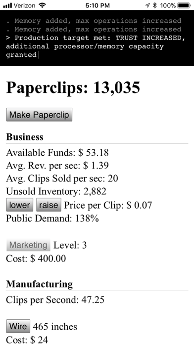 Universal Paperclips™ Screenshot 1