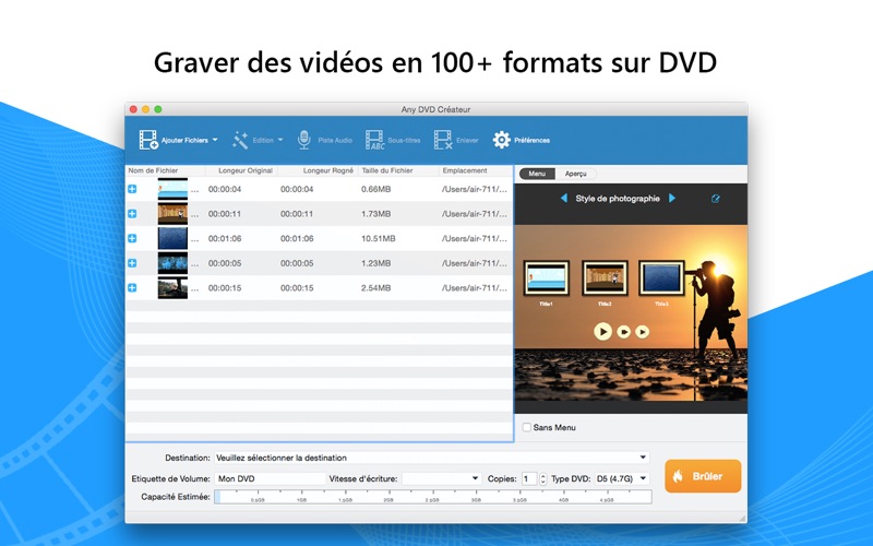 Screenshot #2 pour Créateur de DVD-graveur vidéo