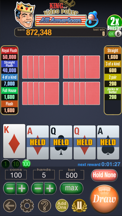 Screenshot #3 pour King Of Video Poker Multi Hand