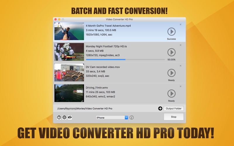 all video converter hd pro iphone screenshot 4