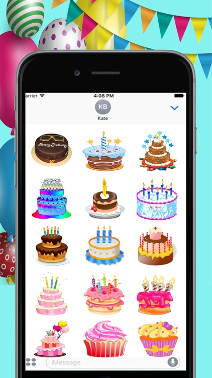 Birthday Cake Stickers Pack