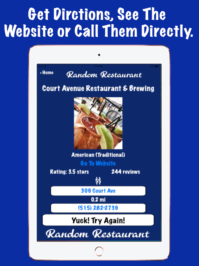 Random Restaurant Finder