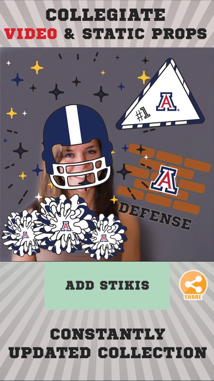 Arizona Wildcats Animated Selfie Stickers
