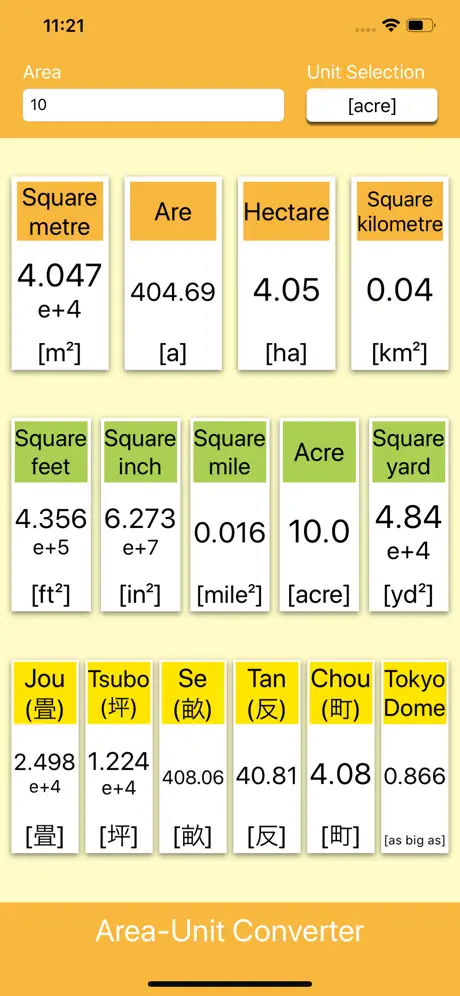 Area-Unit Converter