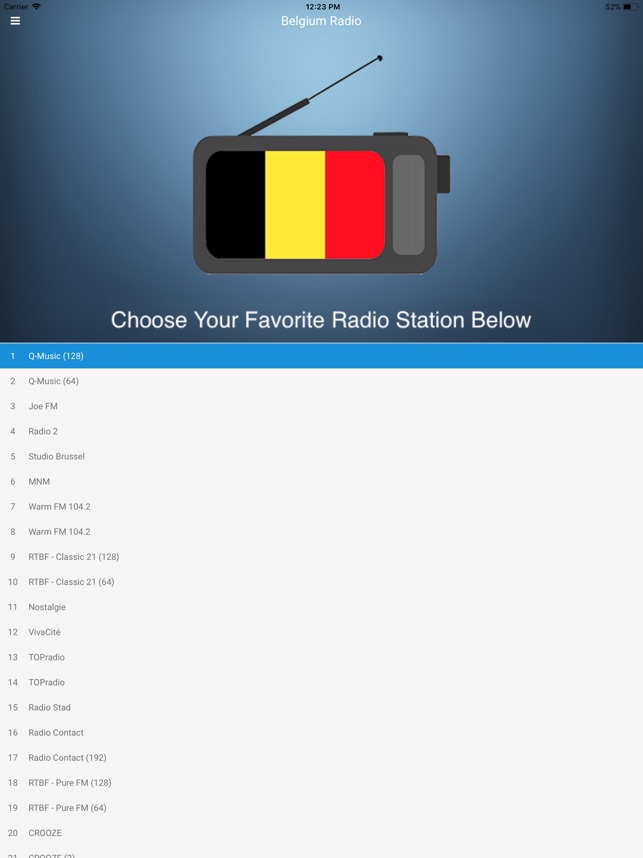 Belgium Radio Station: Belgian on the App Store
