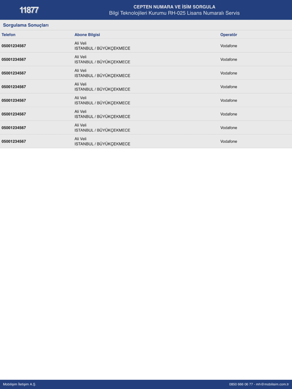 Screenshot #5 pour Numara Sorgula - İsim Sorgula