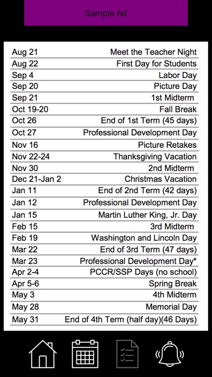 TMS Calendar