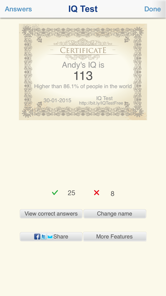 #4. IQ Test Classic (iOS) 由: Pop-Hub Limited