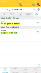 Big German English Dictionary screenshot