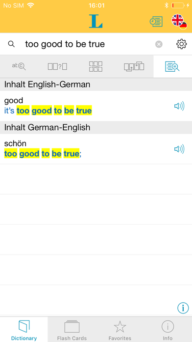 Big German English Dictionary Screenshot