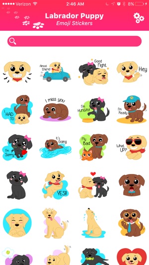 Labrador Puppy Emoji Stickers(圖2)-速報App