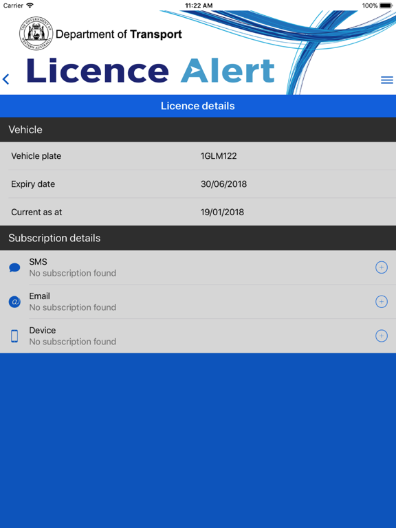 Licence Alert iPad screenshot 8 - Utilities app