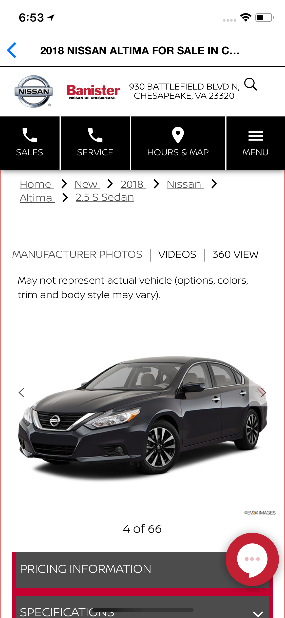 Banister Nissan of Chesapeake screenshot 4