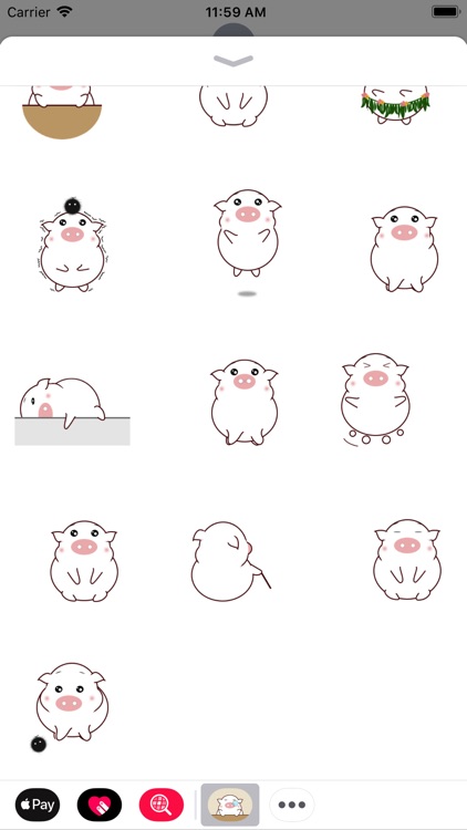 Happy Pig Animated Stickers