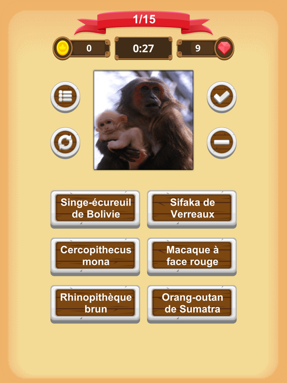 Screenshot #6 pour Singes - Quiz