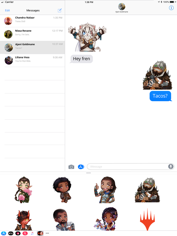 Planeswalker Stickers Pack iPad screenshot 7 - Stickers app