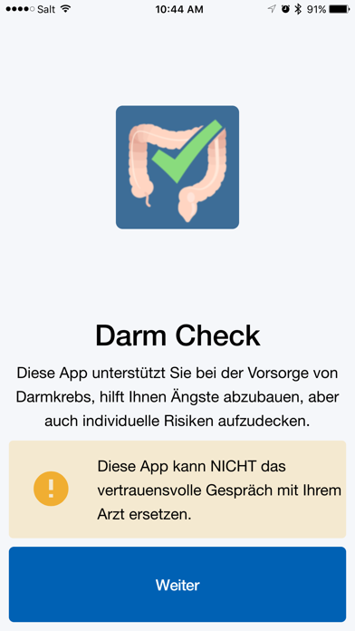 Screenshot #1 pour Darmkrebs CheckApp Shared Decision Making