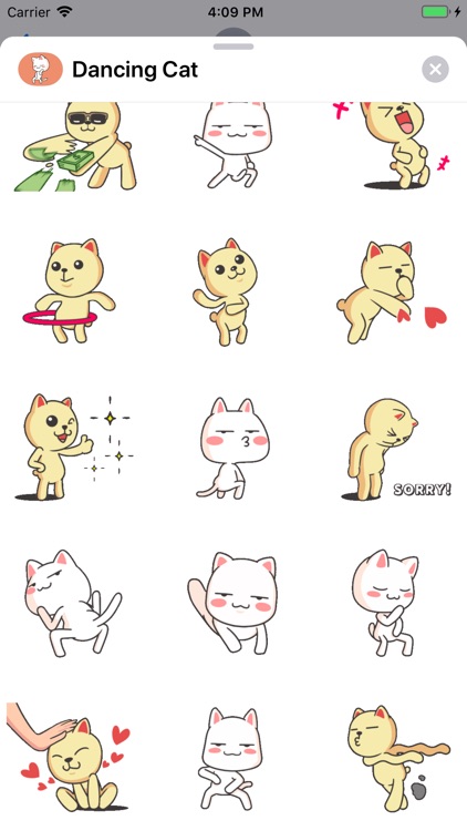 Dancing Cat Animated Stickers