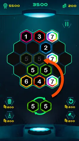 Game screenshot HEXA BRAIN TEASER – MAKE 7 apk