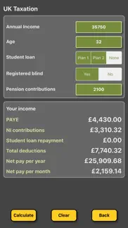 uk tax salary calculator iphone screenshot 1