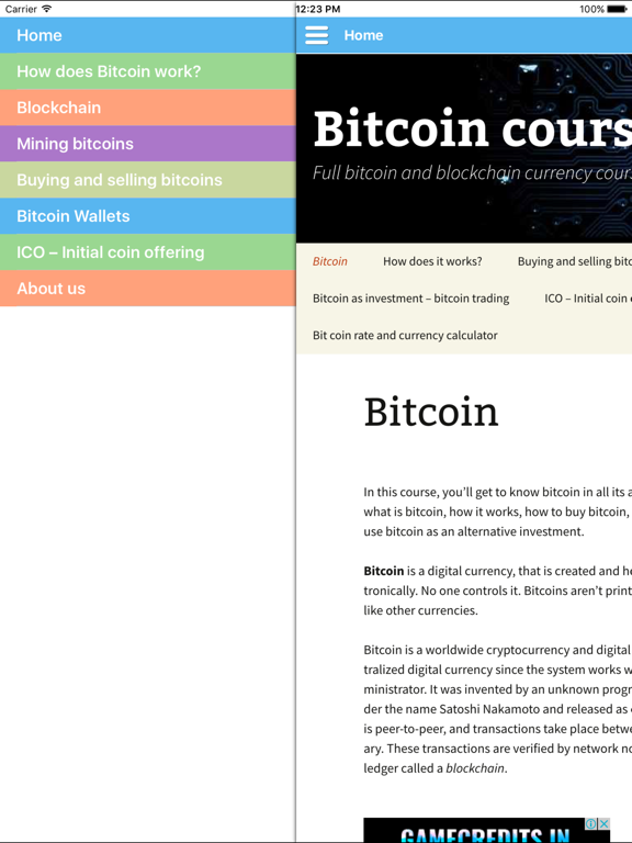 Bitcoin and Blockchain Course iPad screenshot