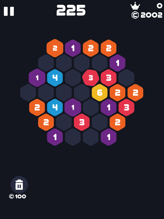 Screenshot #4 pour Hexa Number Smash : Tap Puzzle