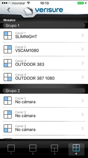 Captura de pantalla de My Cam en iPhone 4