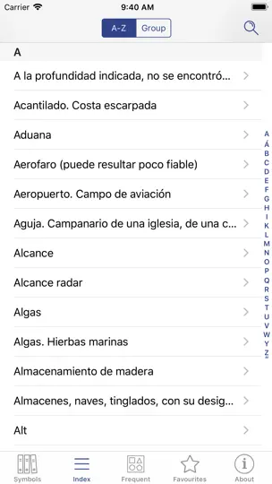 Captura de pantalla de Símbolos De Carta Marina en iPhone 3