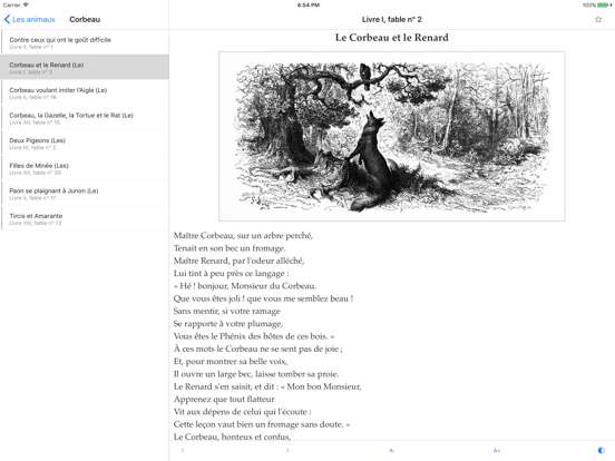 Fables, Jean de La Fontaine iPad screenshot 4 - Book app