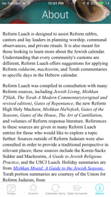 Reform Luach screenshot