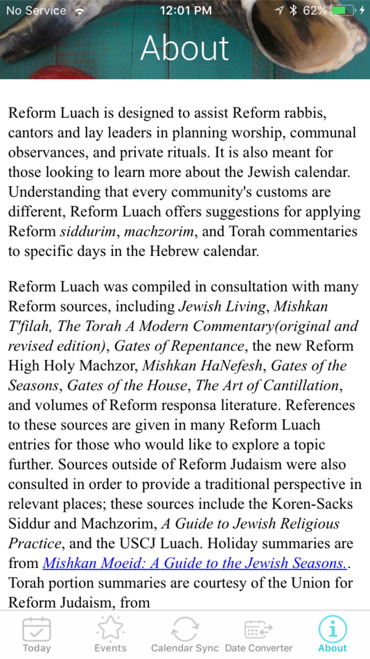 #6. Reform Luach (iOS) 由: CCAR Press