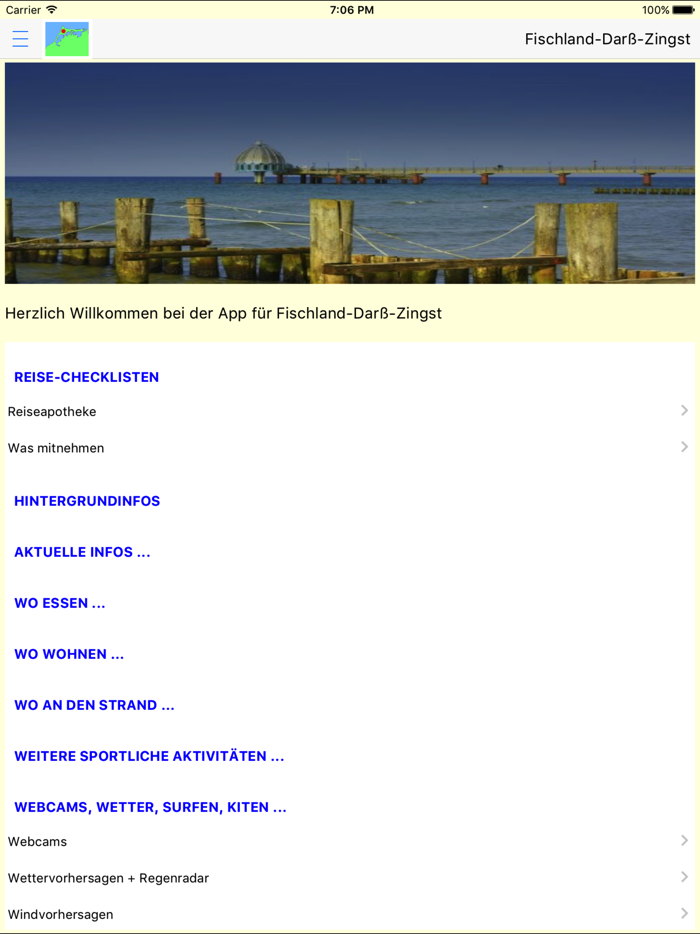Fischland Darß App für Urlaub