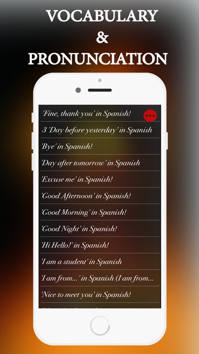 Spanish vocabulary screenshot 2