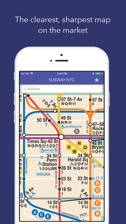 SUBWAY:NYC - Map + Train Times