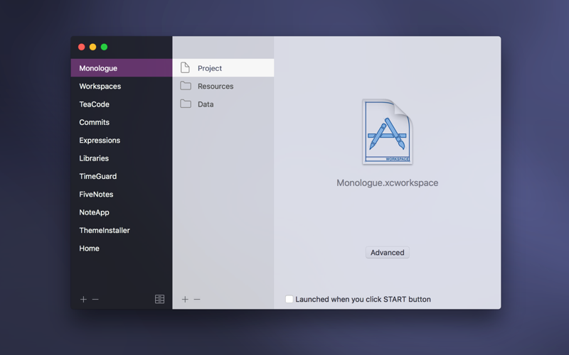 Workspaces screenshot