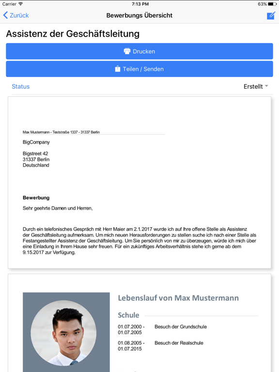 Screenshot #5 pour Bewerben App