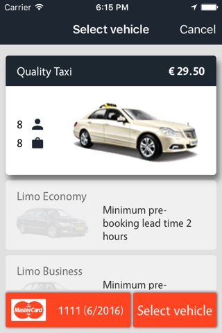 TALIXO - Taxi & Limo Booking screenshot 2