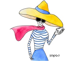 These fashion-inspired stickers are hand-illustrated with watercolor and ink pen