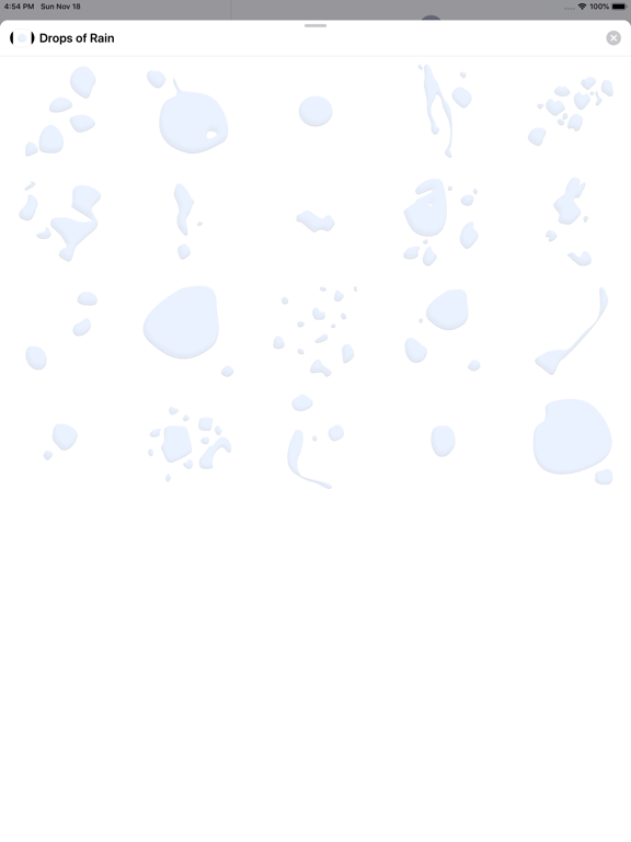 Drops of Rain iPad screenshot 2 - Stickers app