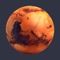 Explore Mars using simple gestures to rotate a globe, tilt, zoom and select locations